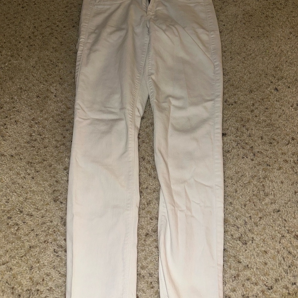 Saks Fifth Avenue Cream Skinny Jeans